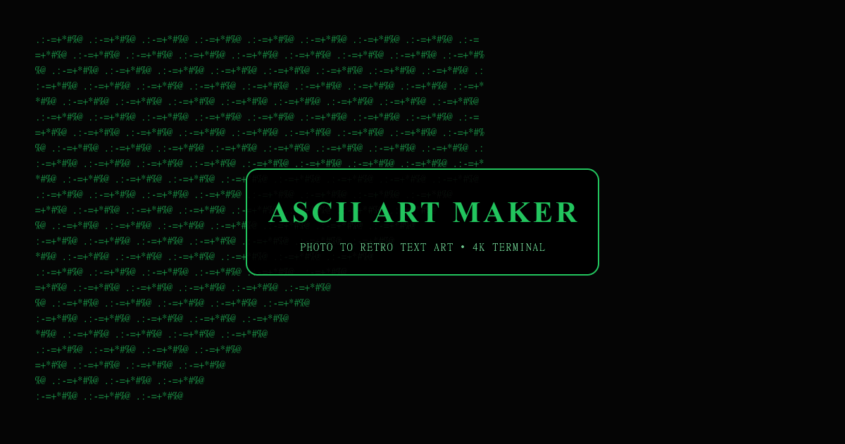 Retro Monospace ASCII Terminal Art