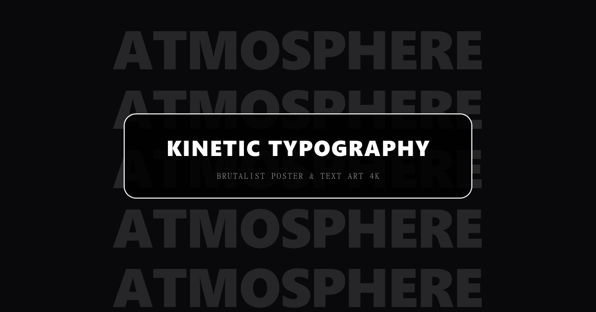 High-Contrast Kinetic Typography Poster