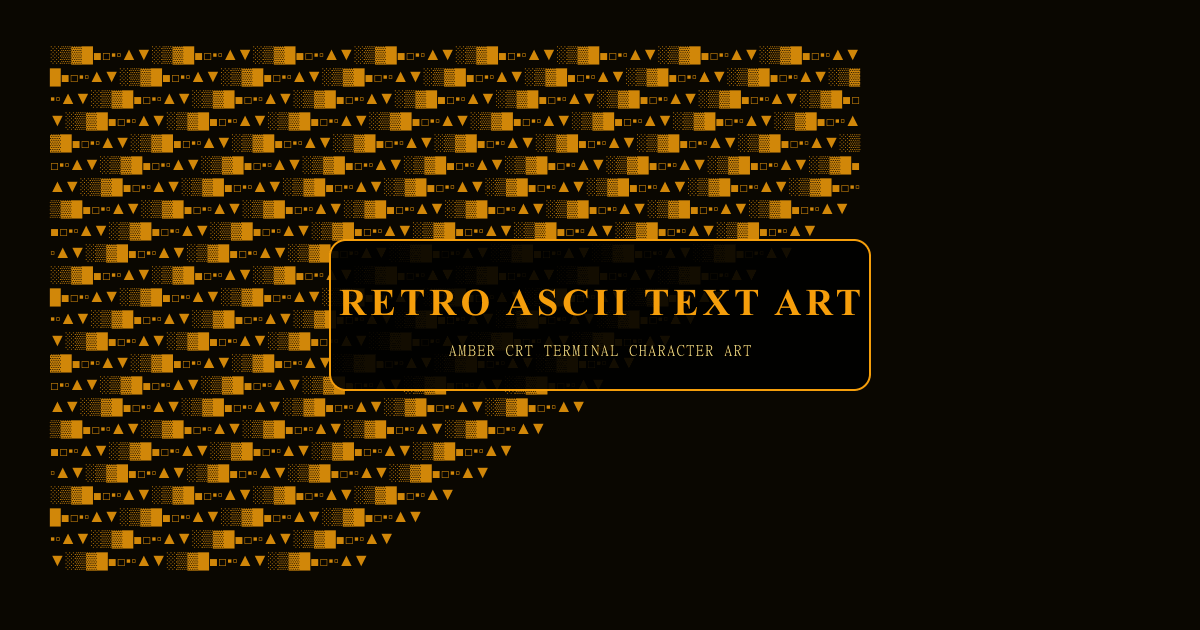 Vintage CRT Terminal Character Map
